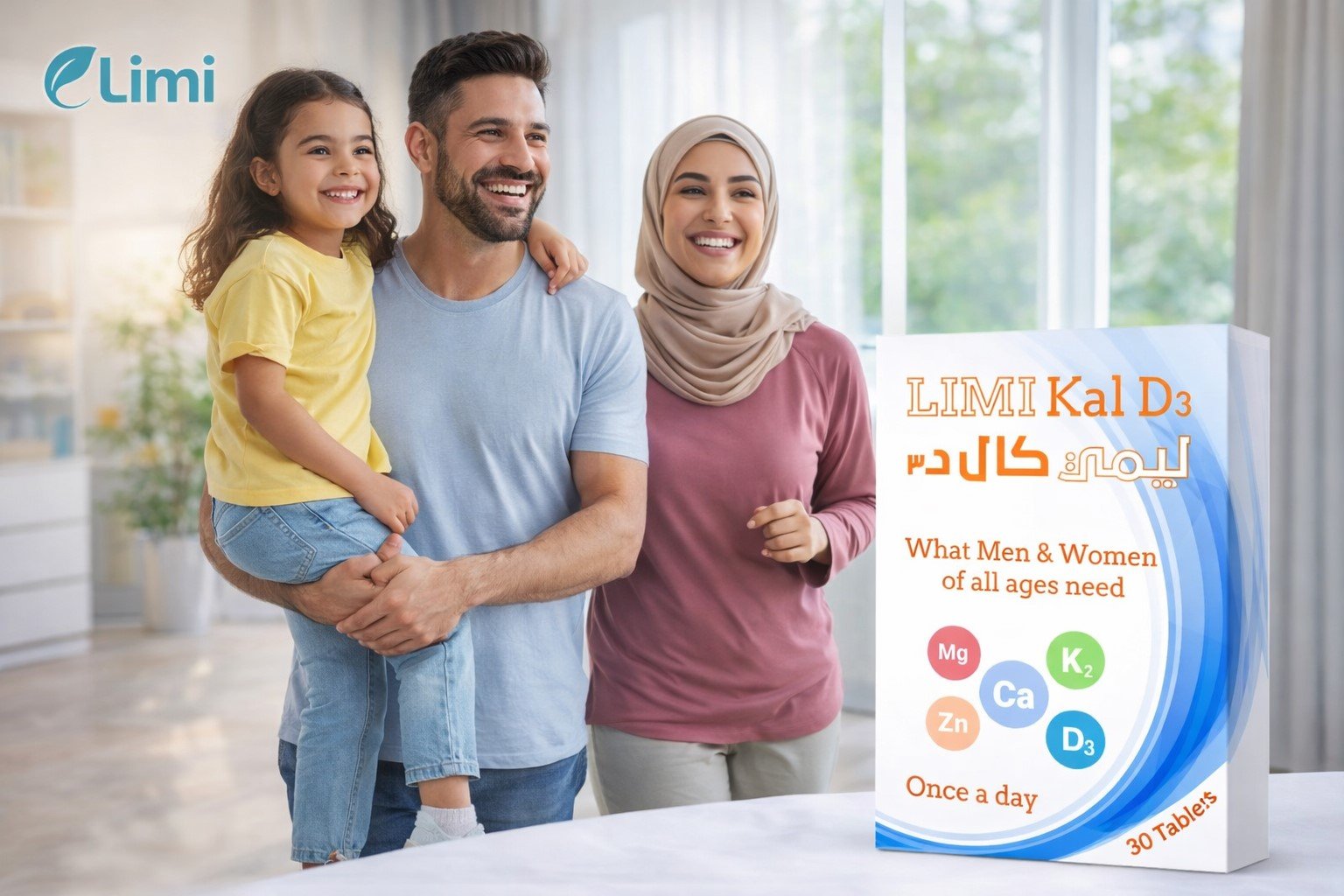 فوائد ليمي كال د3 لدعم صحة العظام والعضلات والوقاية من الهشاشة